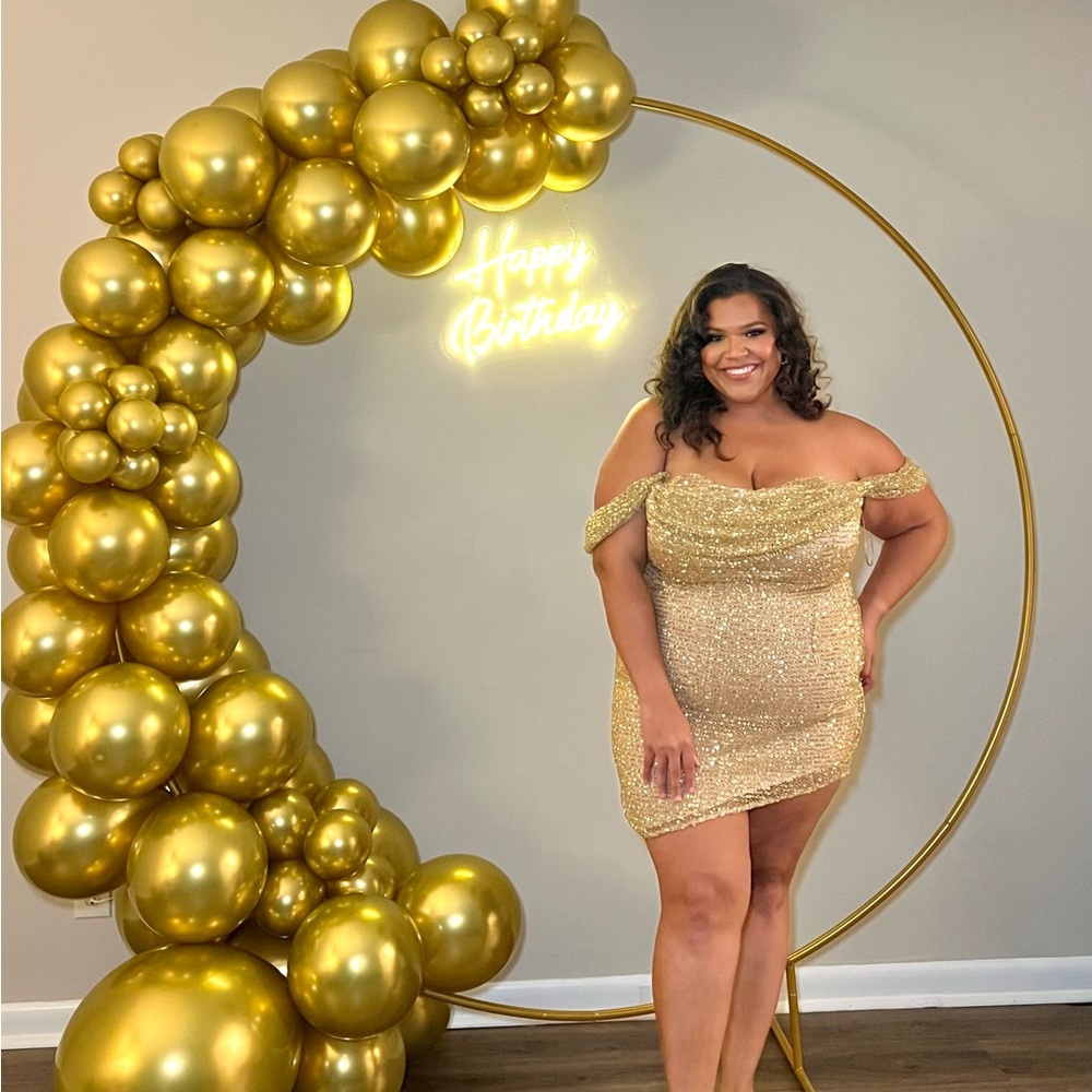 Staying Golden Sequin Mini Dress - Gold